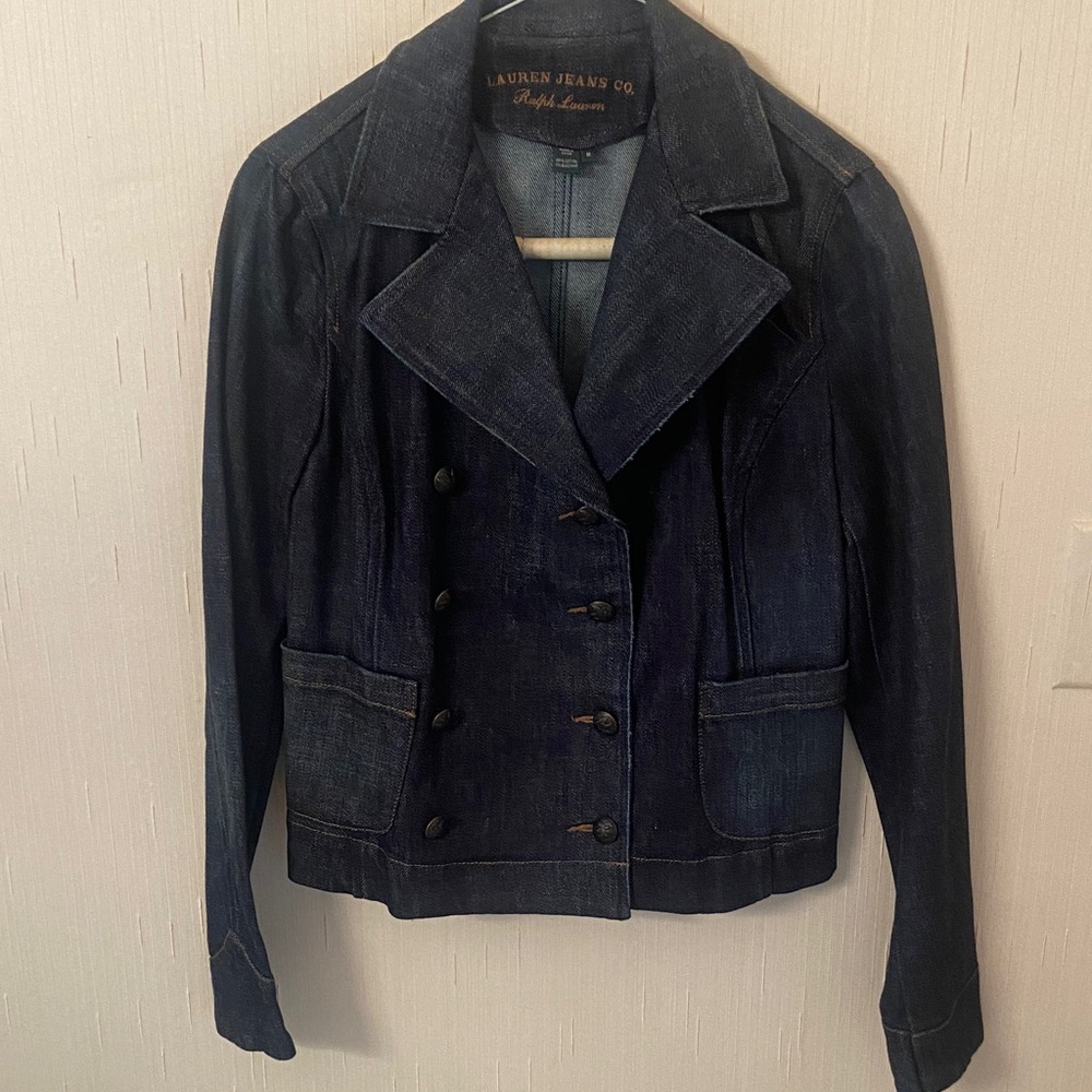 Ralph Lauren Deep Indigo Double Breasted Jean Jacket